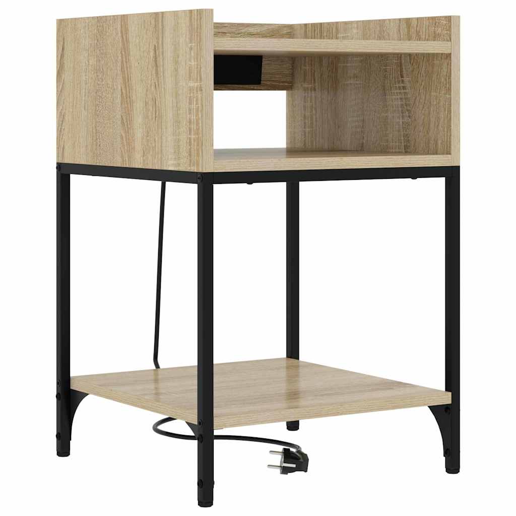 Mesa-de-cabeceira Carvalho sonoma 40 x 40 x 61 cm