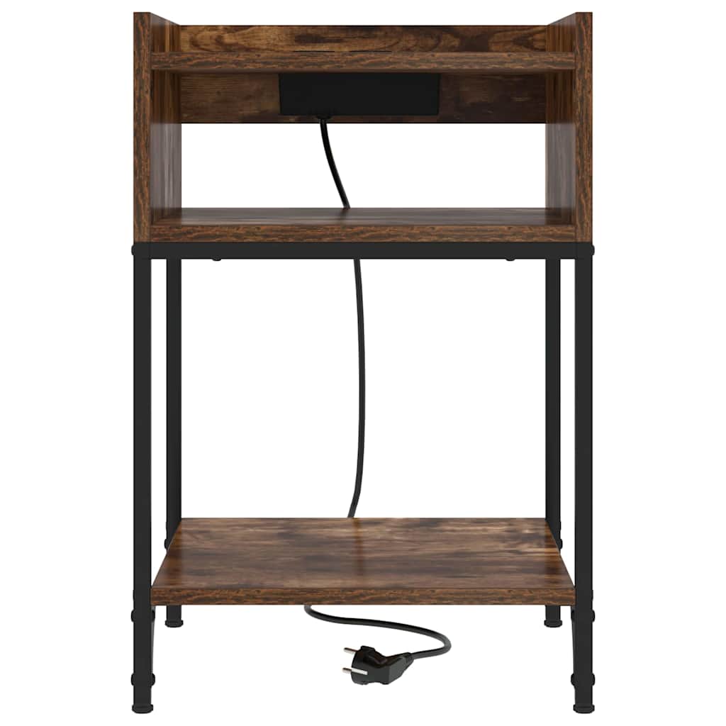 Mesa-de-cabeceira 2 pcs Carvalho fumado 40 x 40 x 61 cm