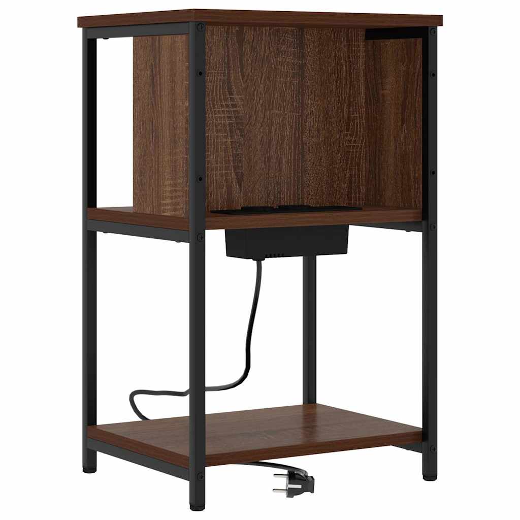 Mesa-de-cabeceira Carvalho castanho 40 x 40 x 61 cm