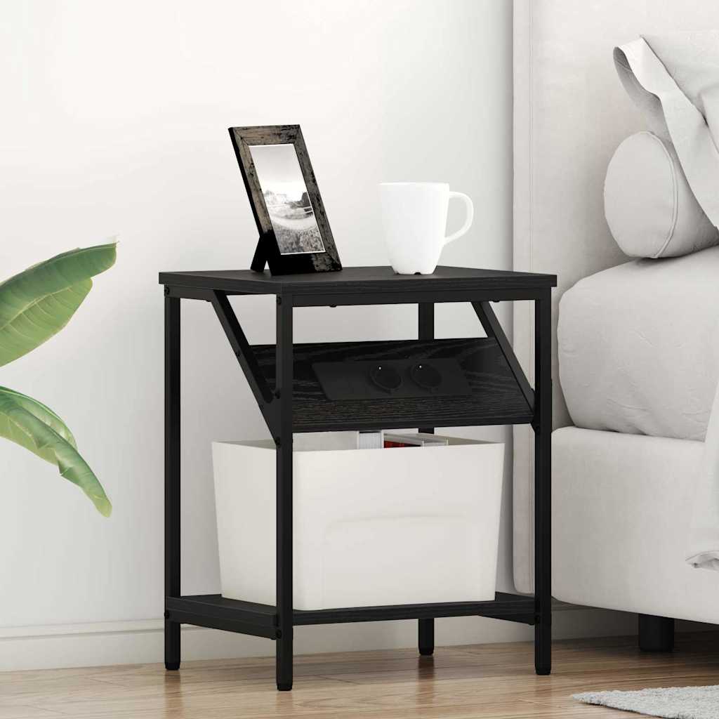Mesa-de-cabeceira Carvalho preto 38 x 30 x 48 cm