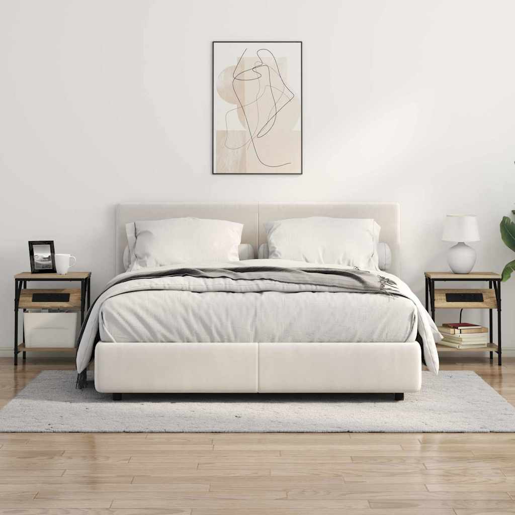 Mesa-de-cabeceira 2 pcs Carvalho sonoma 38 x 30 x 48 cm