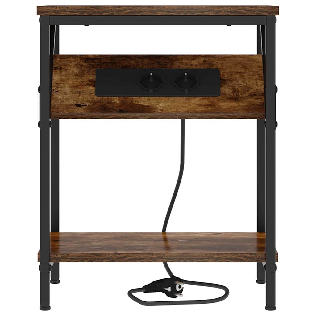 Mesa-de-cabeceira Carvalho fumado 38 x 30 x 48 cm