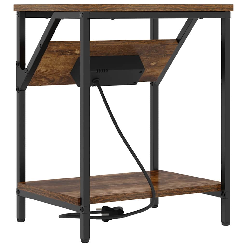 Mesa-de-cabeceira 2 pcs Carvalho fumado 38 x 30 x 48 cm