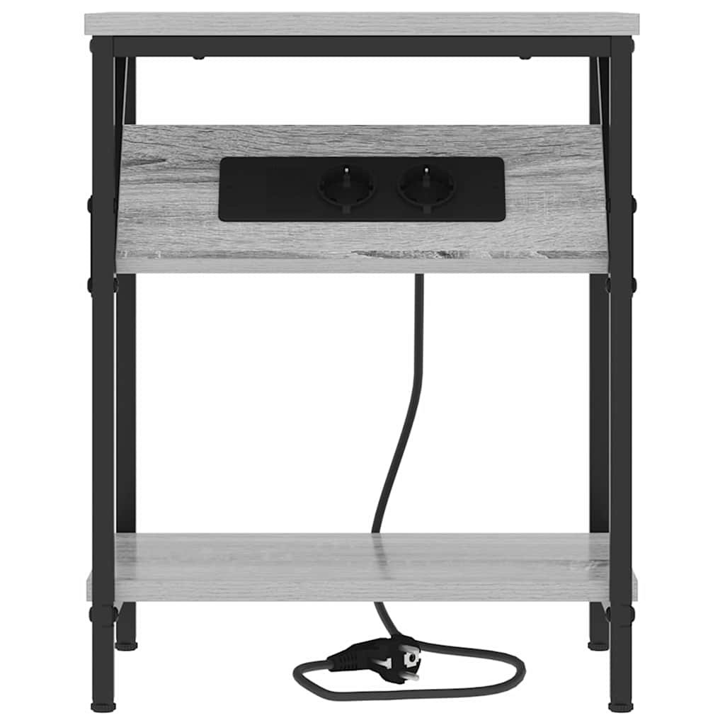 Mesa-de-cabeceira 2 pcs Sonoma cinzento 38 x 30 x 48 cm