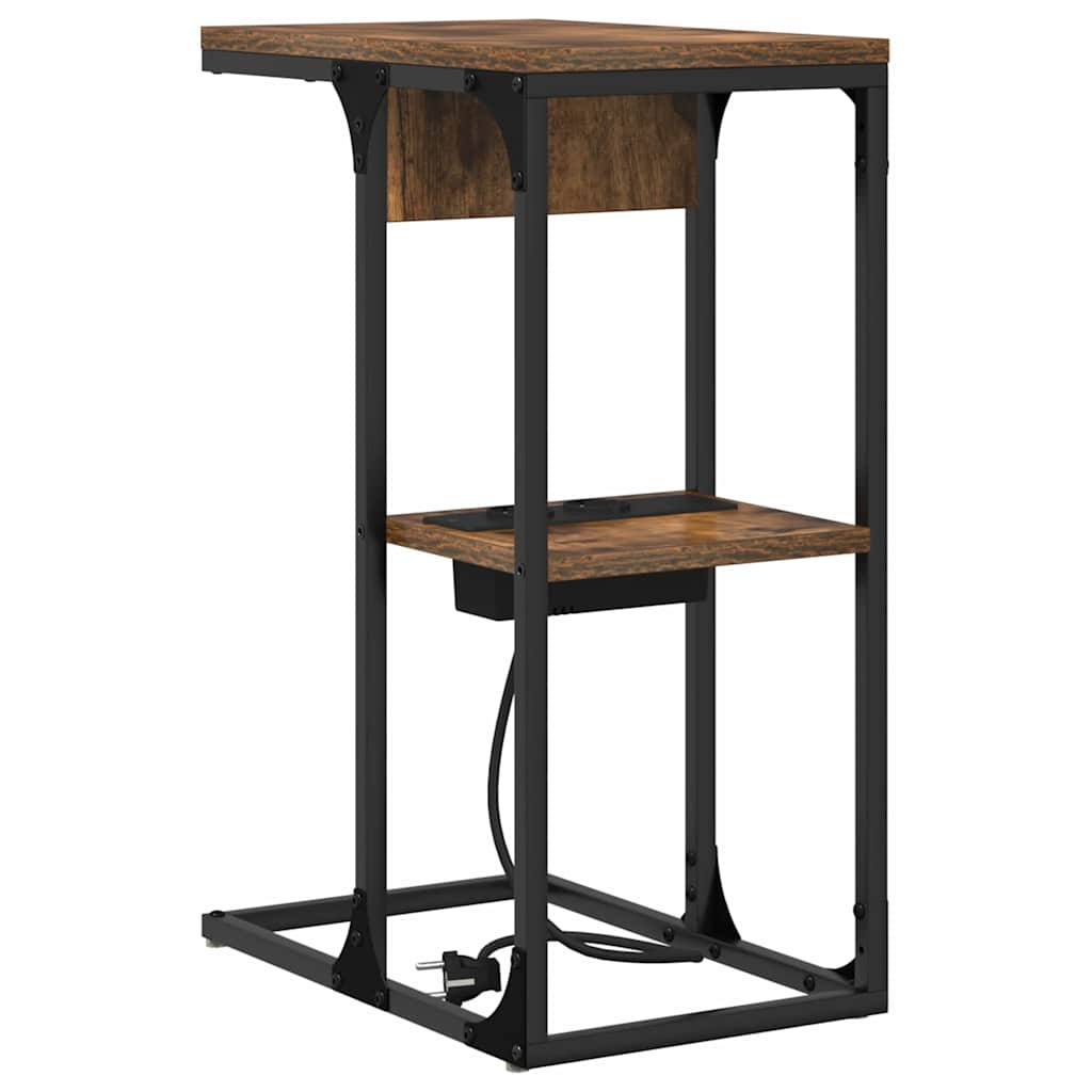 Mesa-de-cabeceira Carvalho fumado 41.5 x 26 x 60.5 cm