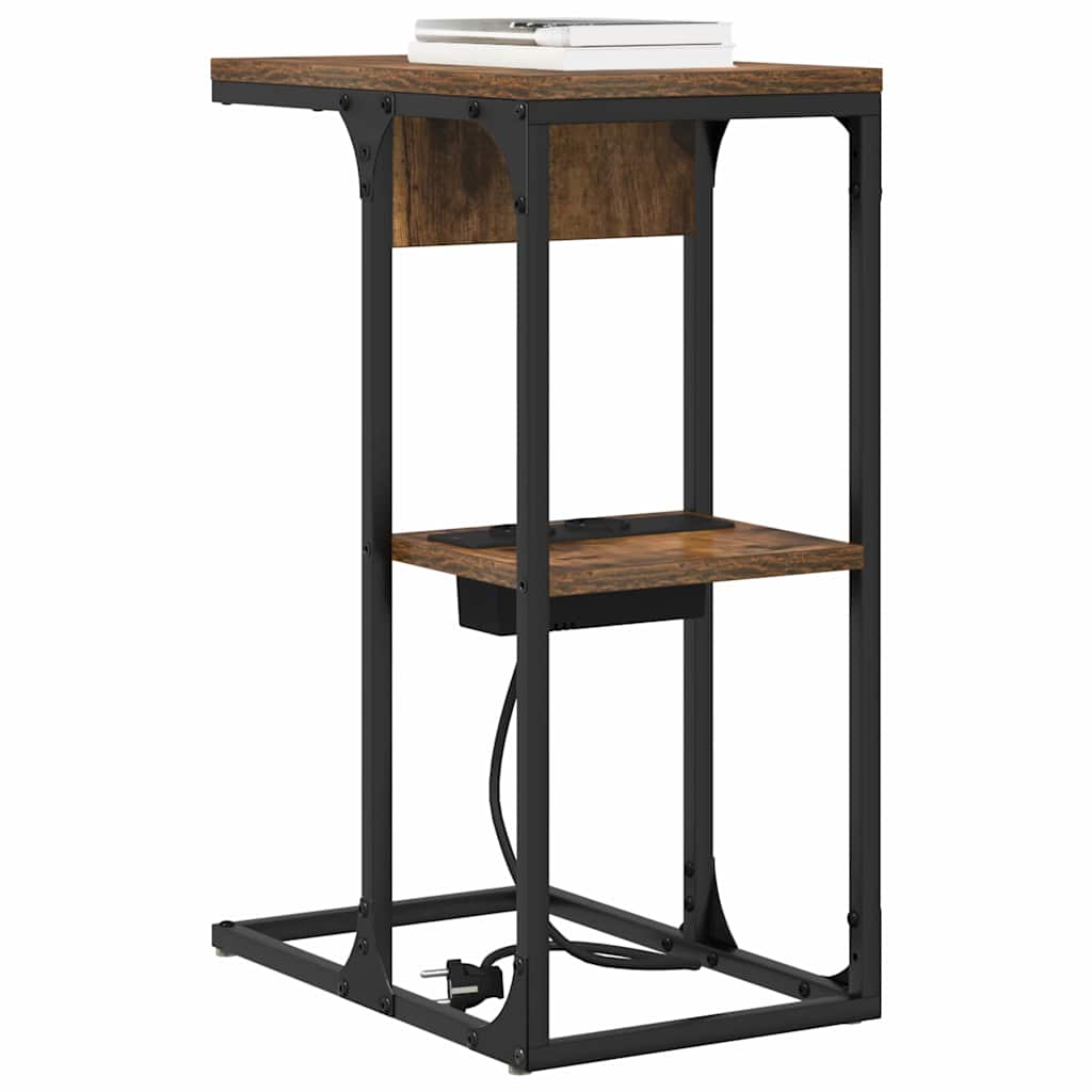 Mesa-de-cabeceira Carvalho fumado 41.5 x 26 x 60.5 cm