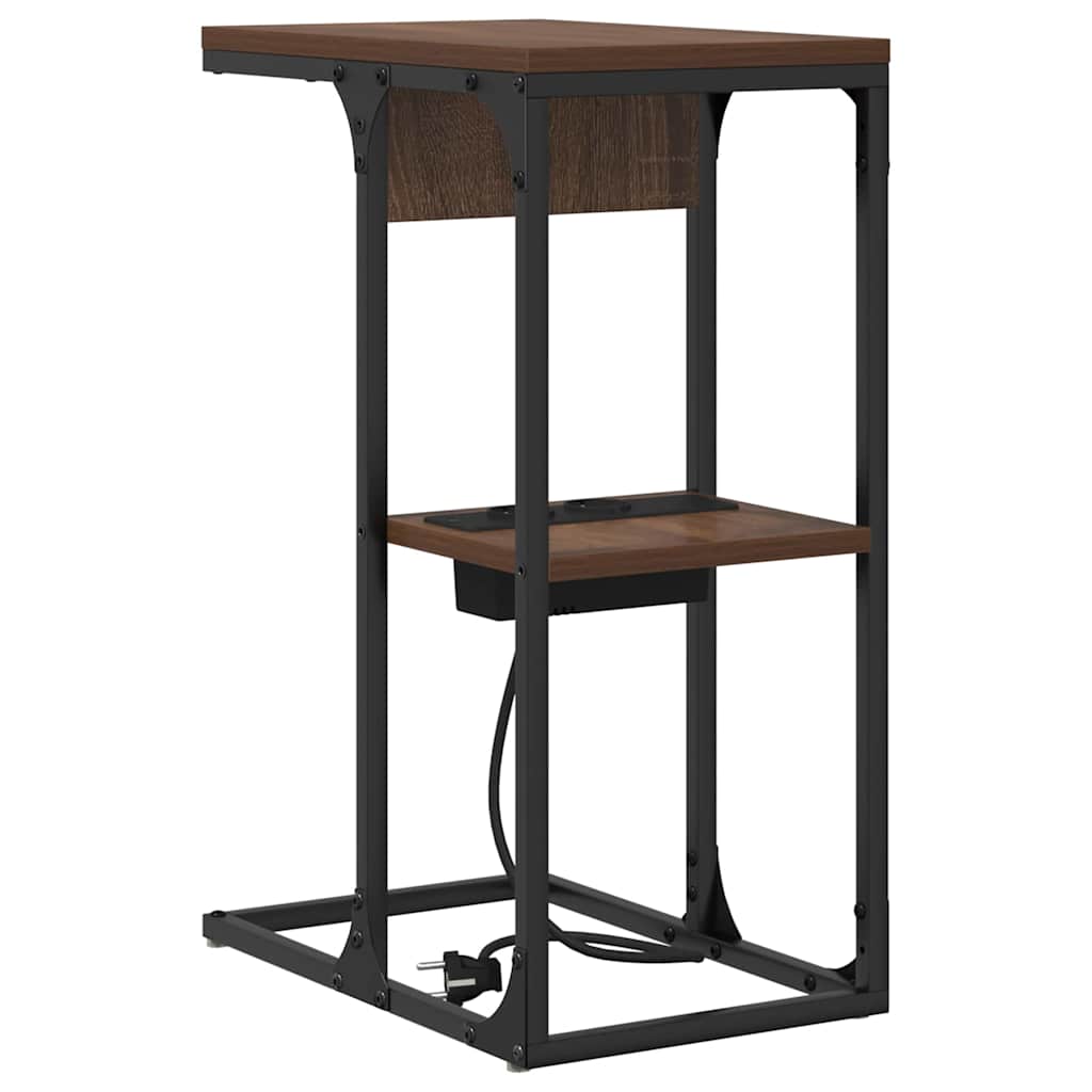 Mesa-de-cabeceira Carvalho castanho 41.5 x 26 x 60.5 cm
