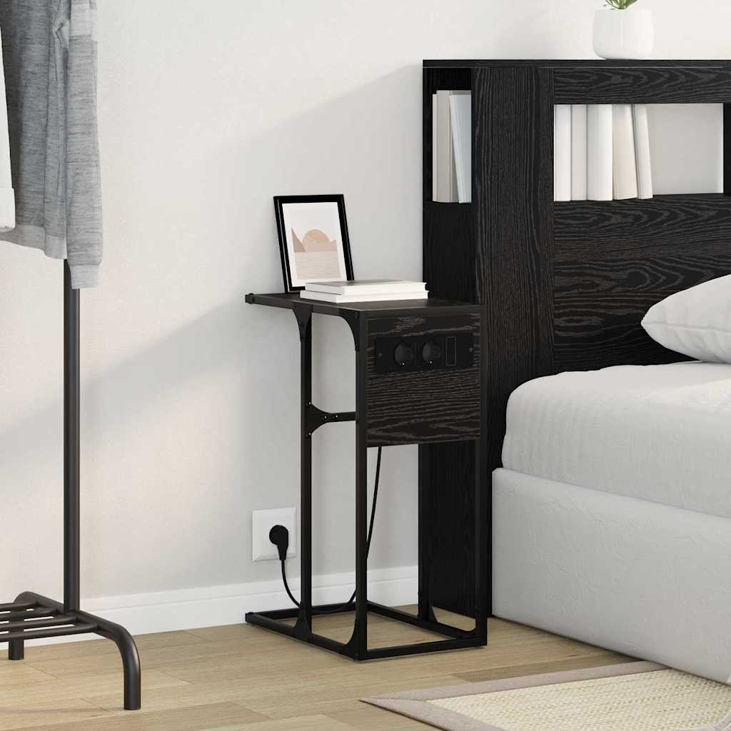 Mesa-de-cabeceira Carvalho preto Madeira processada