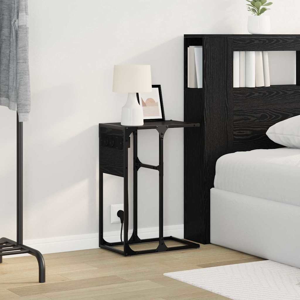 Mesa-de-cabeceira Carvalho preto Madeira processada