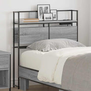 Cabeceira de armazenamento com prateleira Sonoma cinzento 75 cm