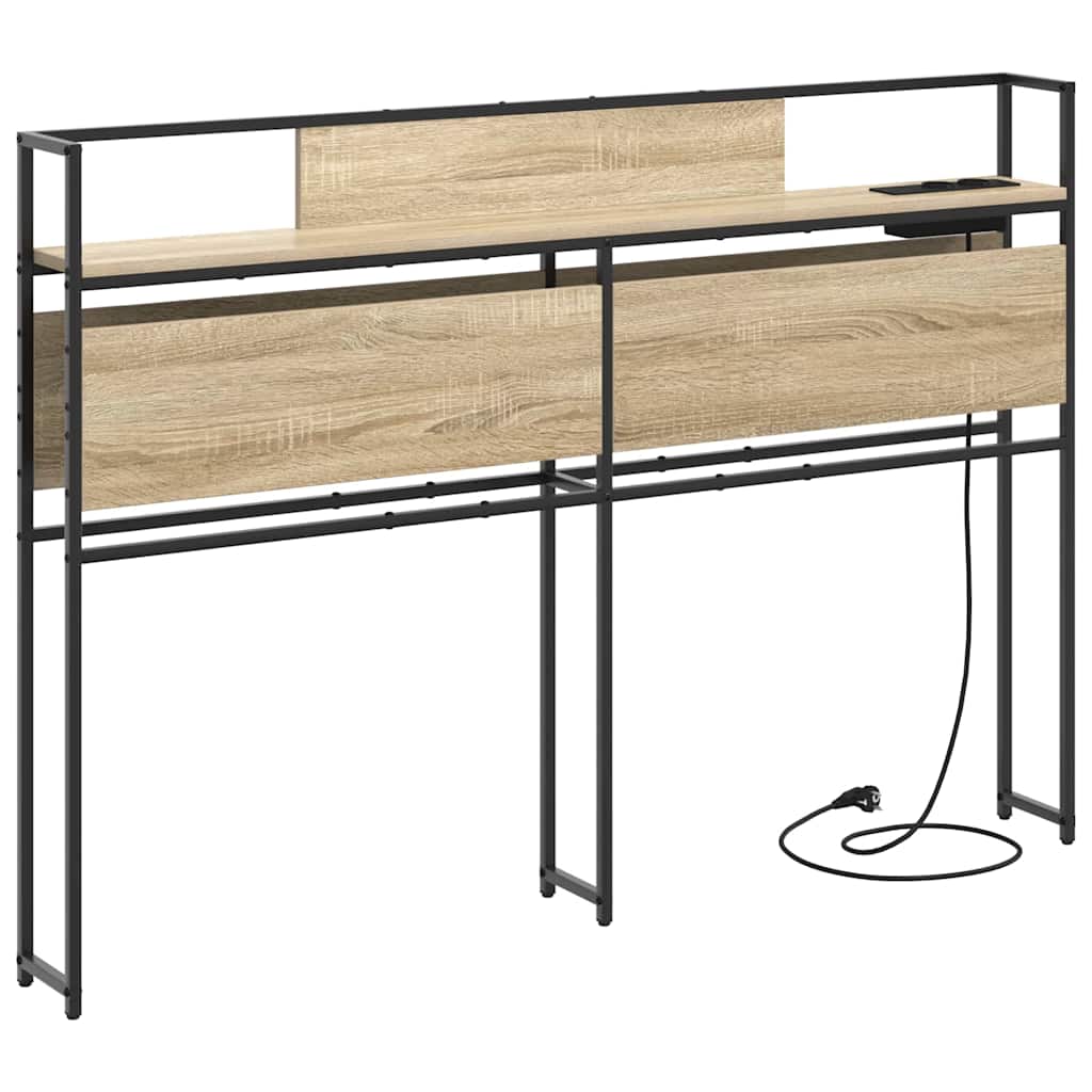 Cabeceira de armazenamento com cabeceira Carvalho sonoma 135 cm