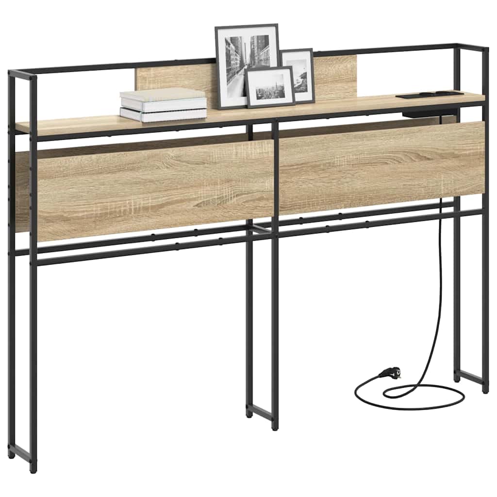 Cabeceira de armazenamento com cabeceira Carvalho sonoma 135 cm