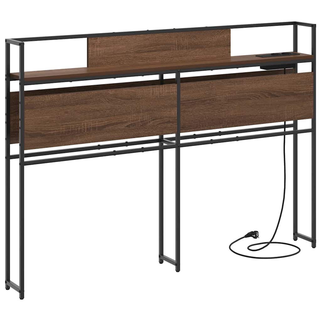 Cabeceira de armazenamento Carvalho castanho 135 cm