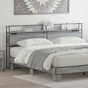 Cabeceira de armazenamento com cabeceira Sonoma cinzento 180 cm
