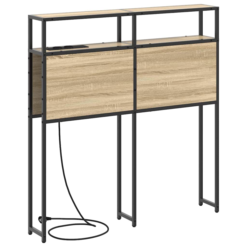 Cabeceira de armazenamento Carvalho castanho 75 cm
