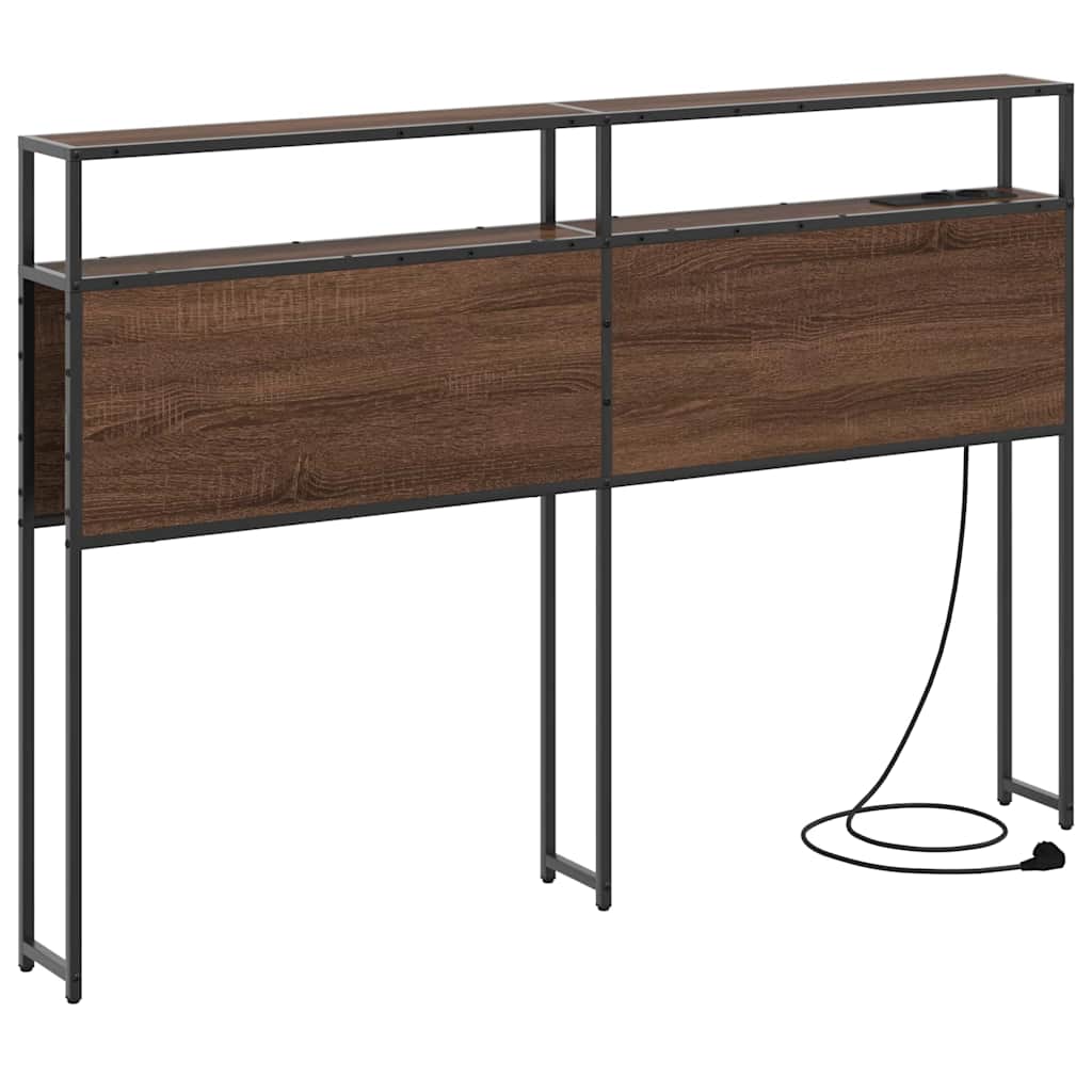 Cabeceira de armazenamento Carvalho castanho 135 cm