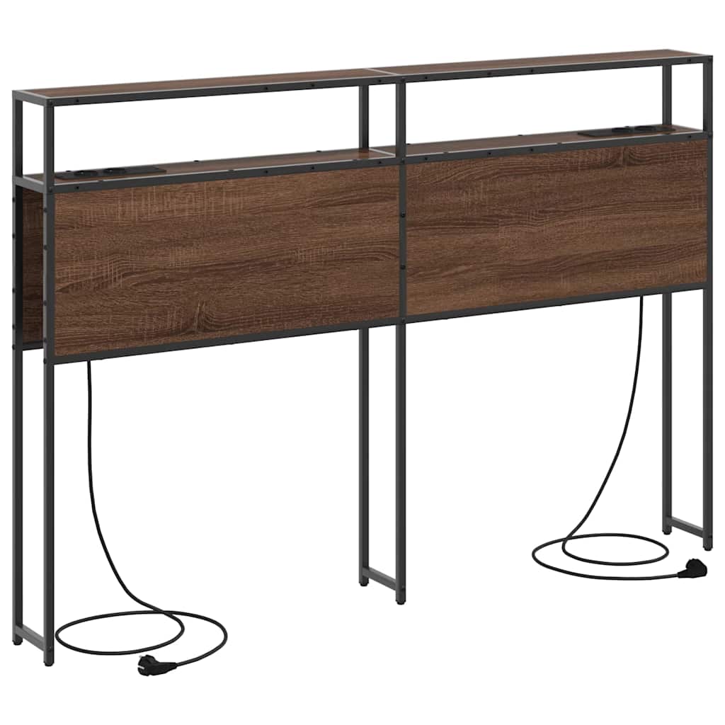Cabeceira de armazenamento Carvalho castanho 75 cm