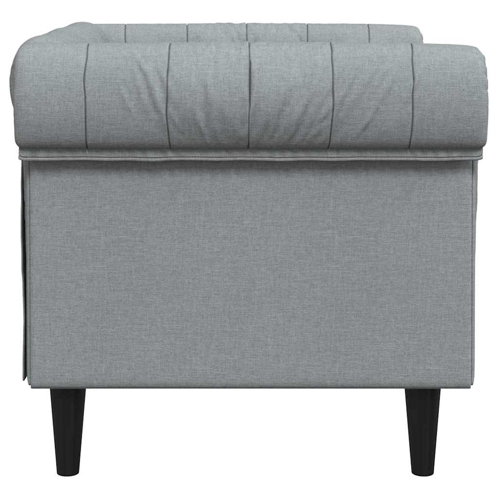 Poltrona Chesterfield Cinzento-claro 78.5 x 74.5 x 74.5 cm