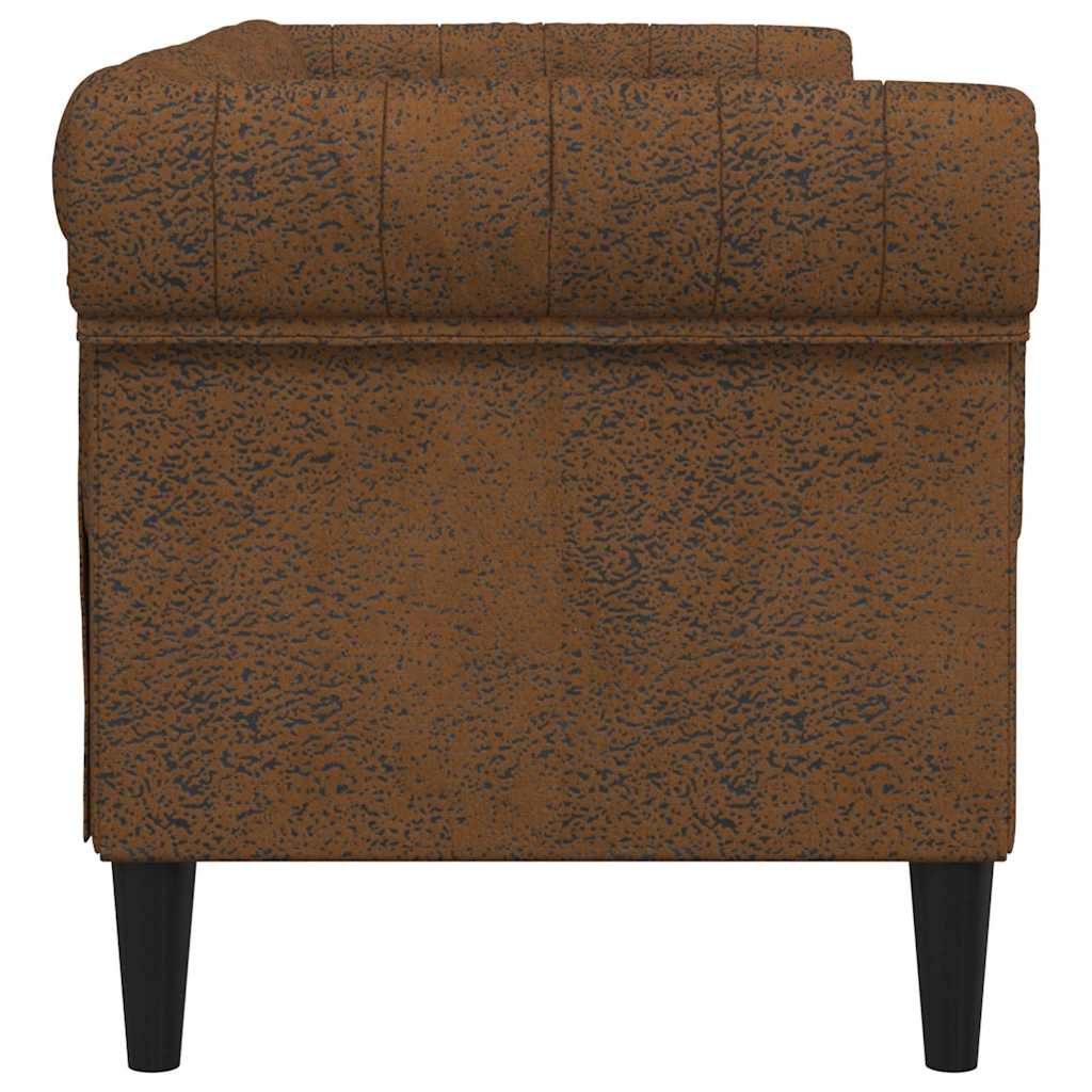 Sofá Chesterfield com almofada Castanho 182.5 x 74.5 x 74.5 cm