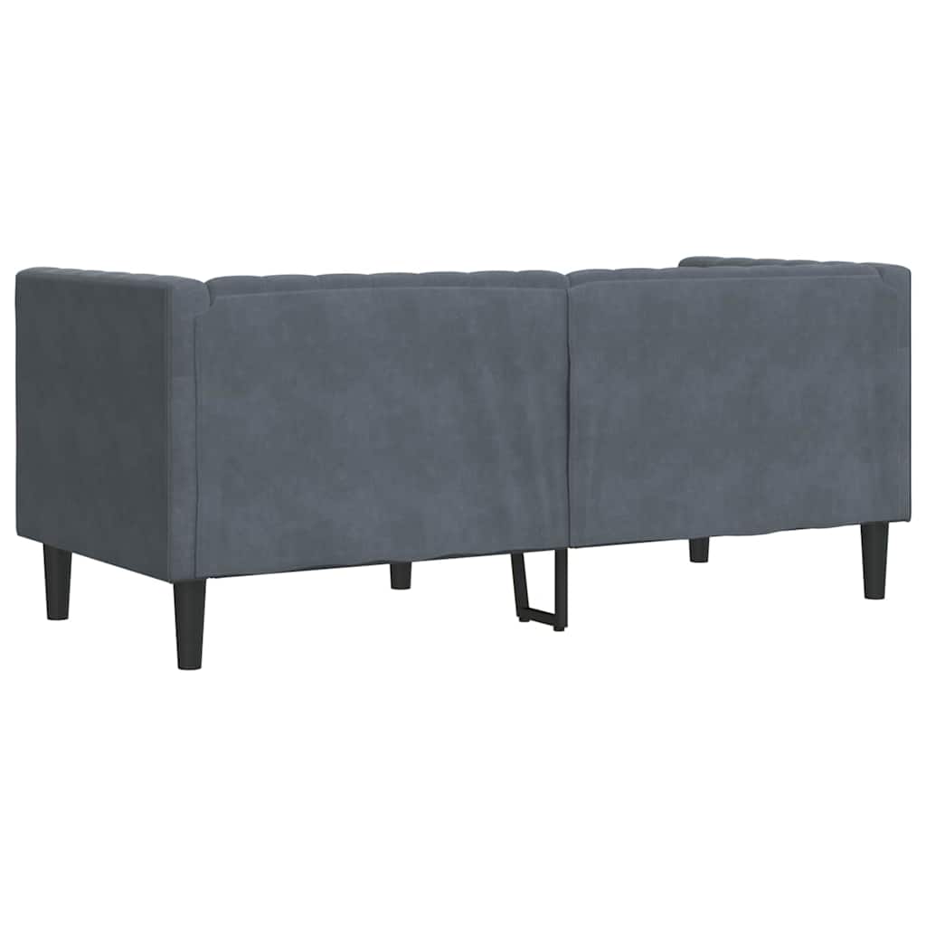 Sofá Chesterfield Cinzento escuro 174 x 74,5 x 70,5 cm Veludo