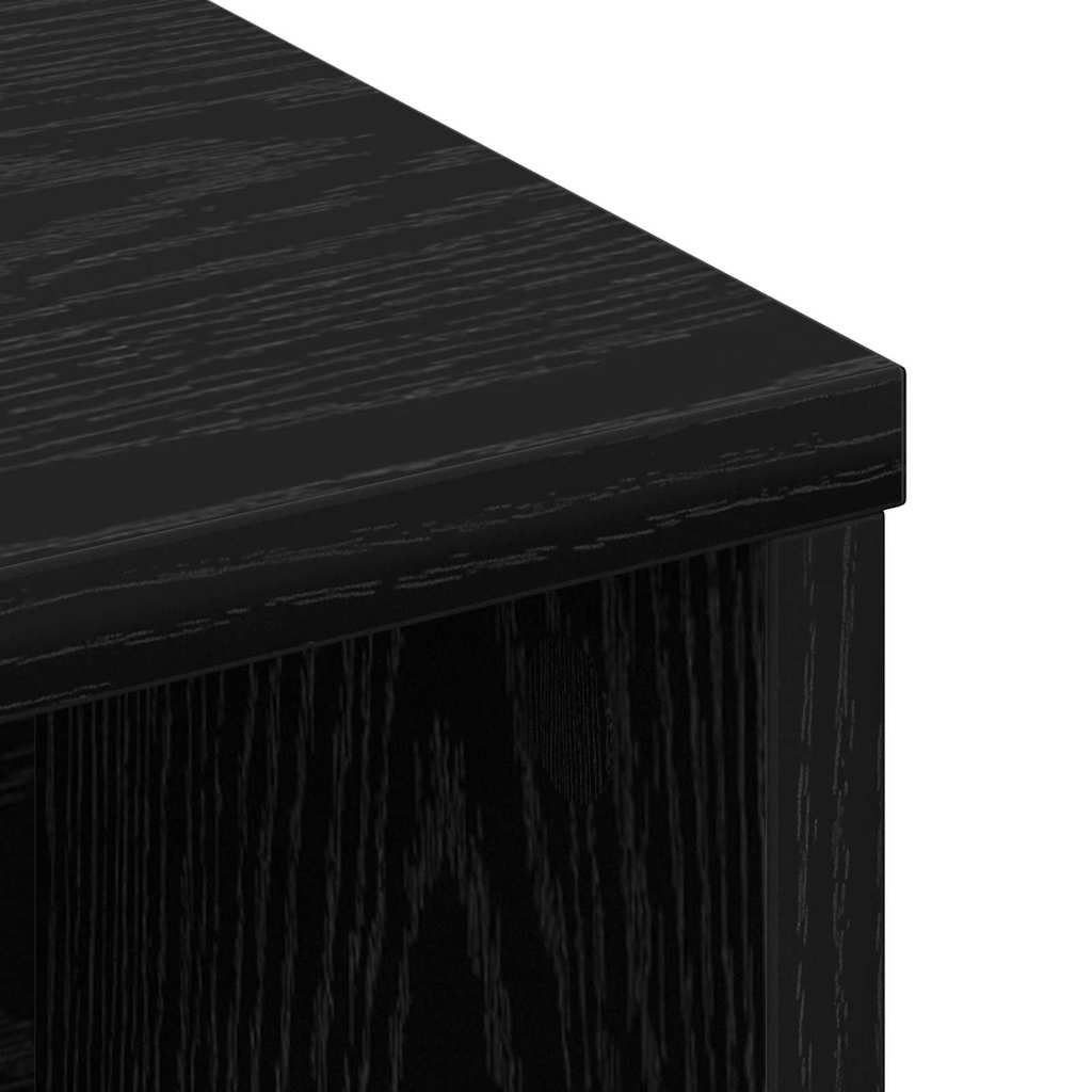 Cabeceira com Armário Carvalho preto 220 x 19 x 101.5 cm