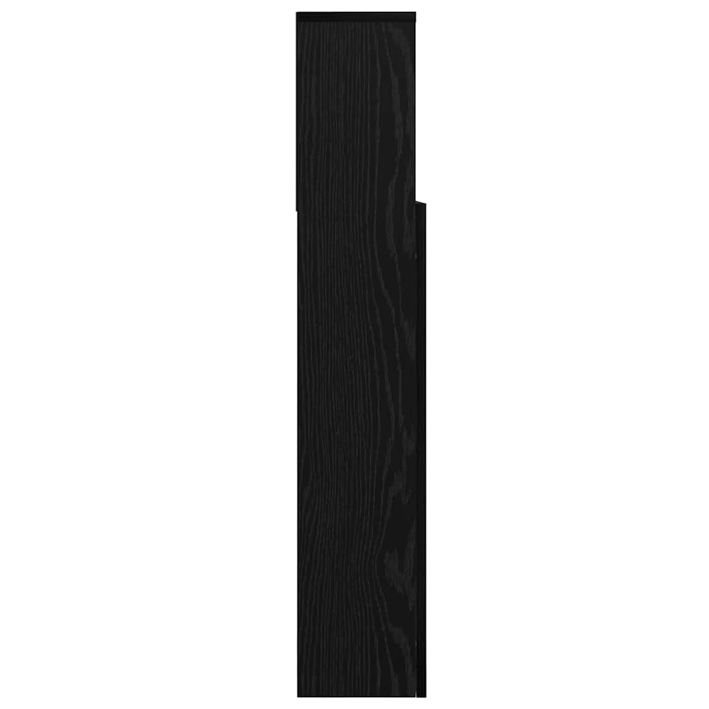 Cabeceira com Armário Carvalho preto 220 x 19 x 101.5 cm