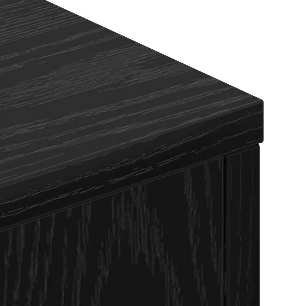 Cabeceira com Armário Carvalho preto 180 x 17 x 104.5 cm