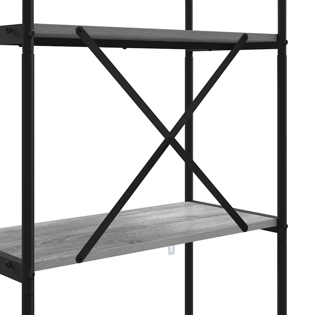 Estante Sonoma cinzento 80 x 30 x 146 cm Madeira processada