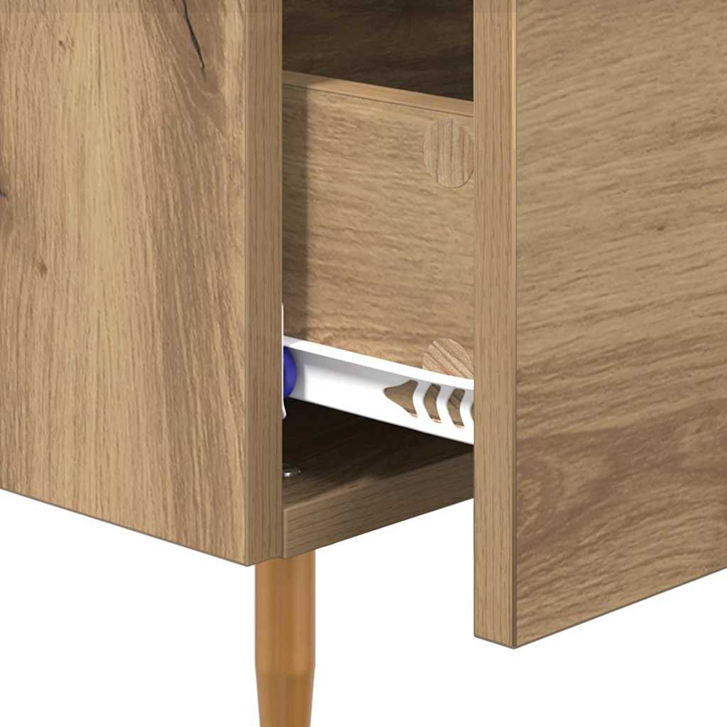 Mesa-de-cabeceira com gaveta 2 pcs Castanho 40 x 35 x 47,5 cm