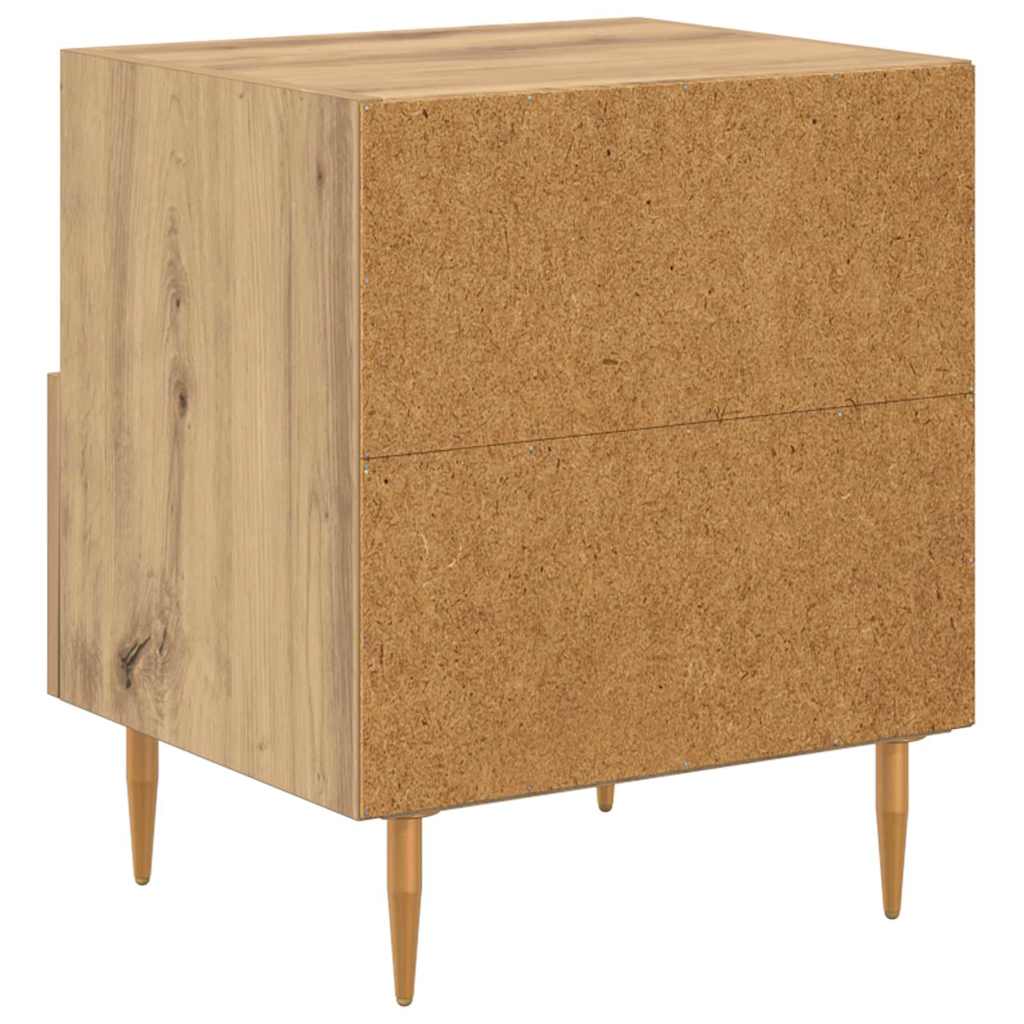 Mesa-de-cabeceira com gaveta 2 pcs Castanho 40 x 35 x 47,5 cm