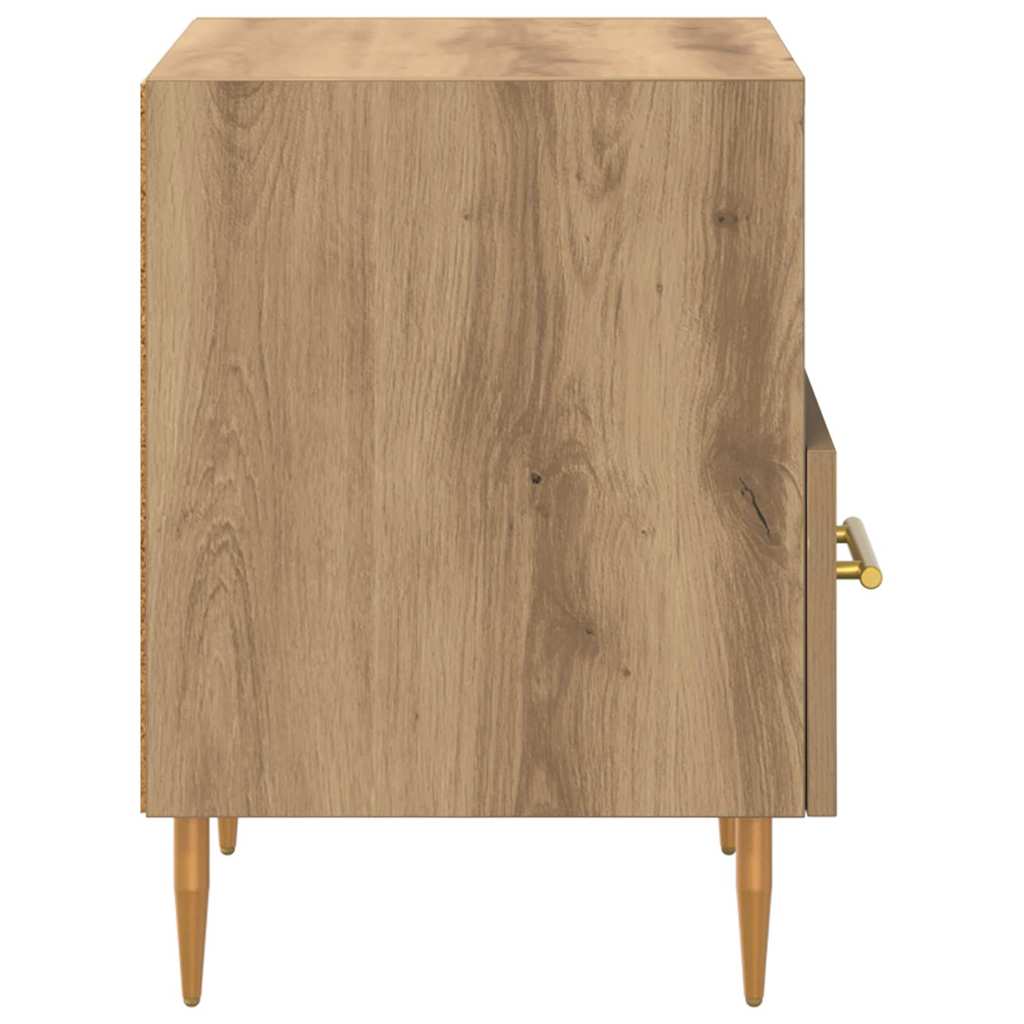 Mesa-de-cabeceira com gaveta 2 pcs Castanho 40 x 35 x 47,5 cm