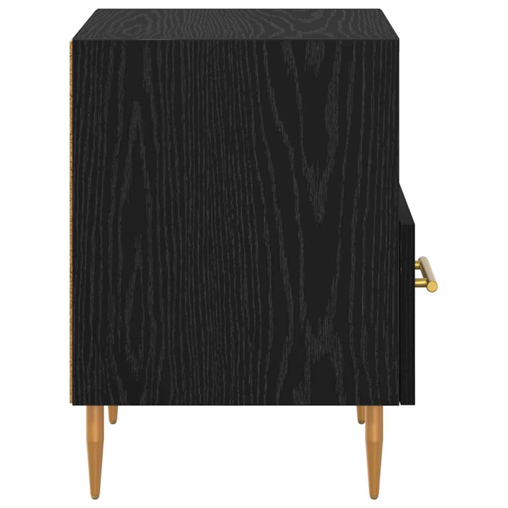 Mesa-de-cabeceira Preto 40 x 35 x 47,5 cm Madeira processada
