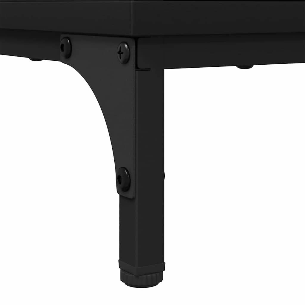 Mesa-de-cabeceira Preto 63.5 x 36 x 61 cm Madeira processada