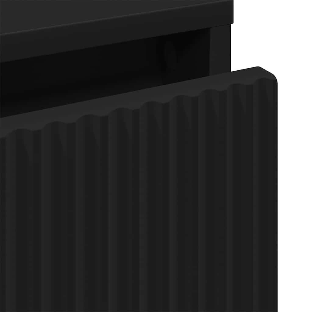 Mesa-de-cabeceira Preto 63.5 x 36 x 61 cm Madeira processada