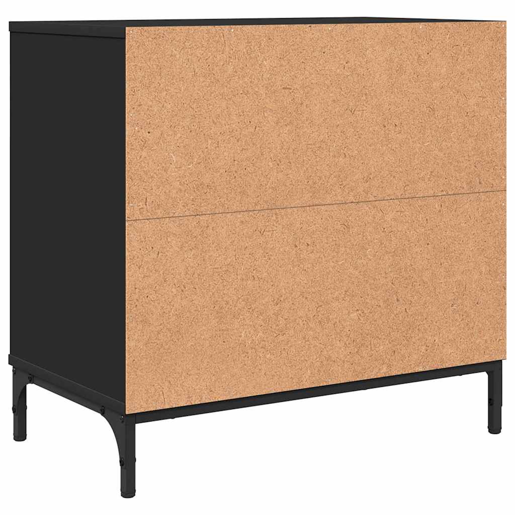 Mesa-de-cabeceira Preto 63.5 x 36 x 61 cm Madeira processada