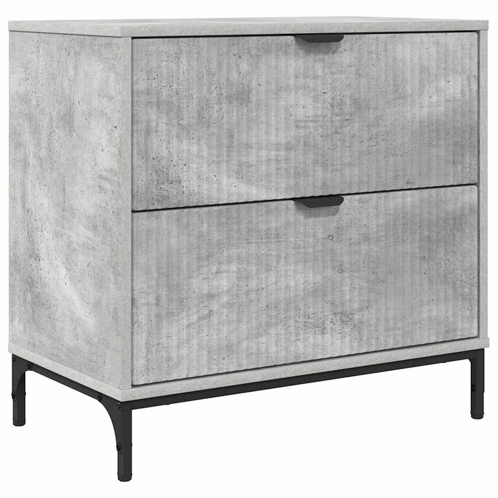 Mesa-de-cabeceira com gaveta Cinzento cimento 63.5 x 36 x 61 cm