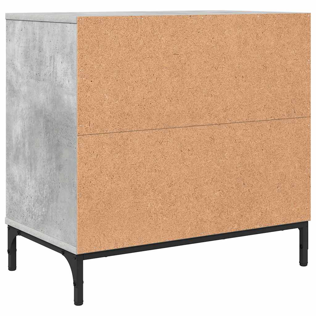 Mesa-de-cabeceira com gaveta Cinzento cimento 63.5 x 36 x 61 cm