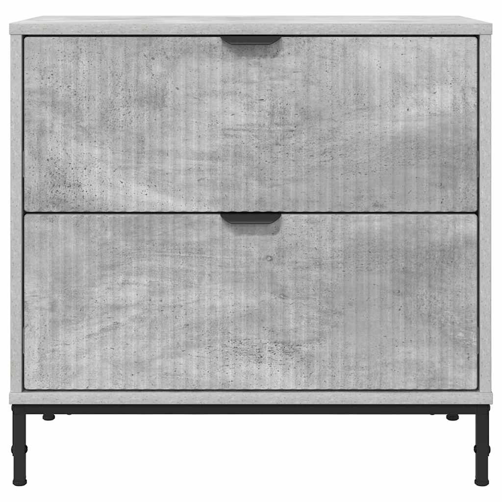 Mesa-de-cabeceira com gaveta Cinzento cimento 63.5 x 36 x 61 cm