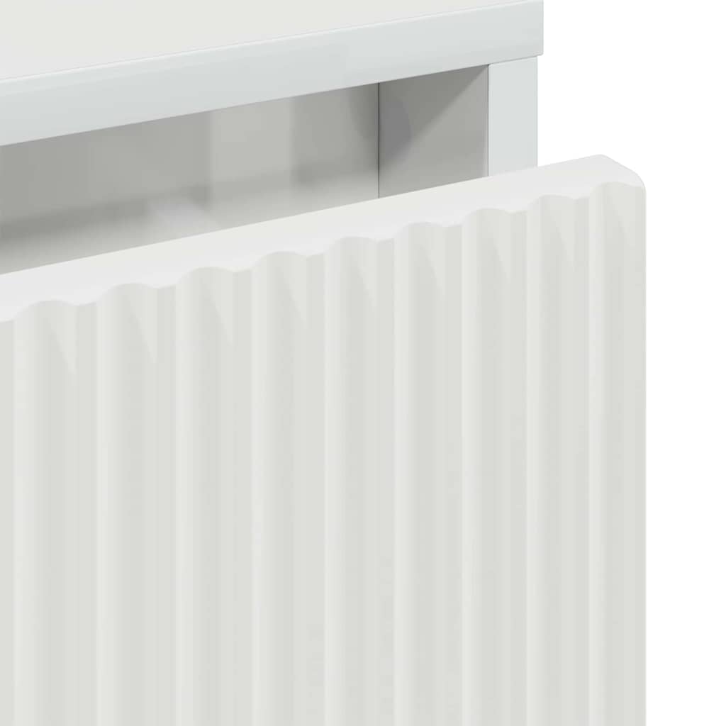 Mesa-de-cabeceira com gaveta Branco brilhante 63.5 x 36 x 61 cm