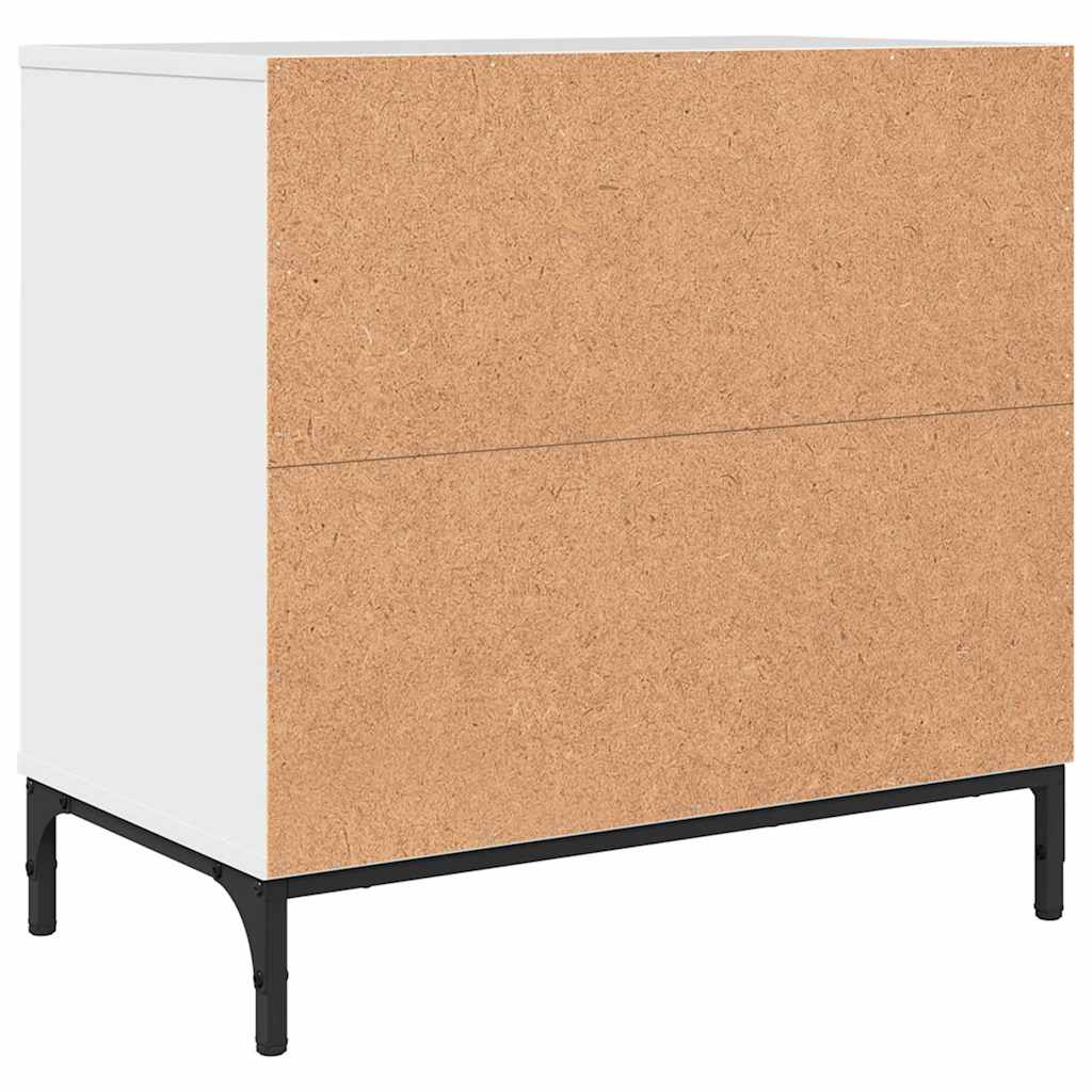 Mesa-de-cabeceira com gaveta Branco brilhante 63.5 x 36 x 61 cm