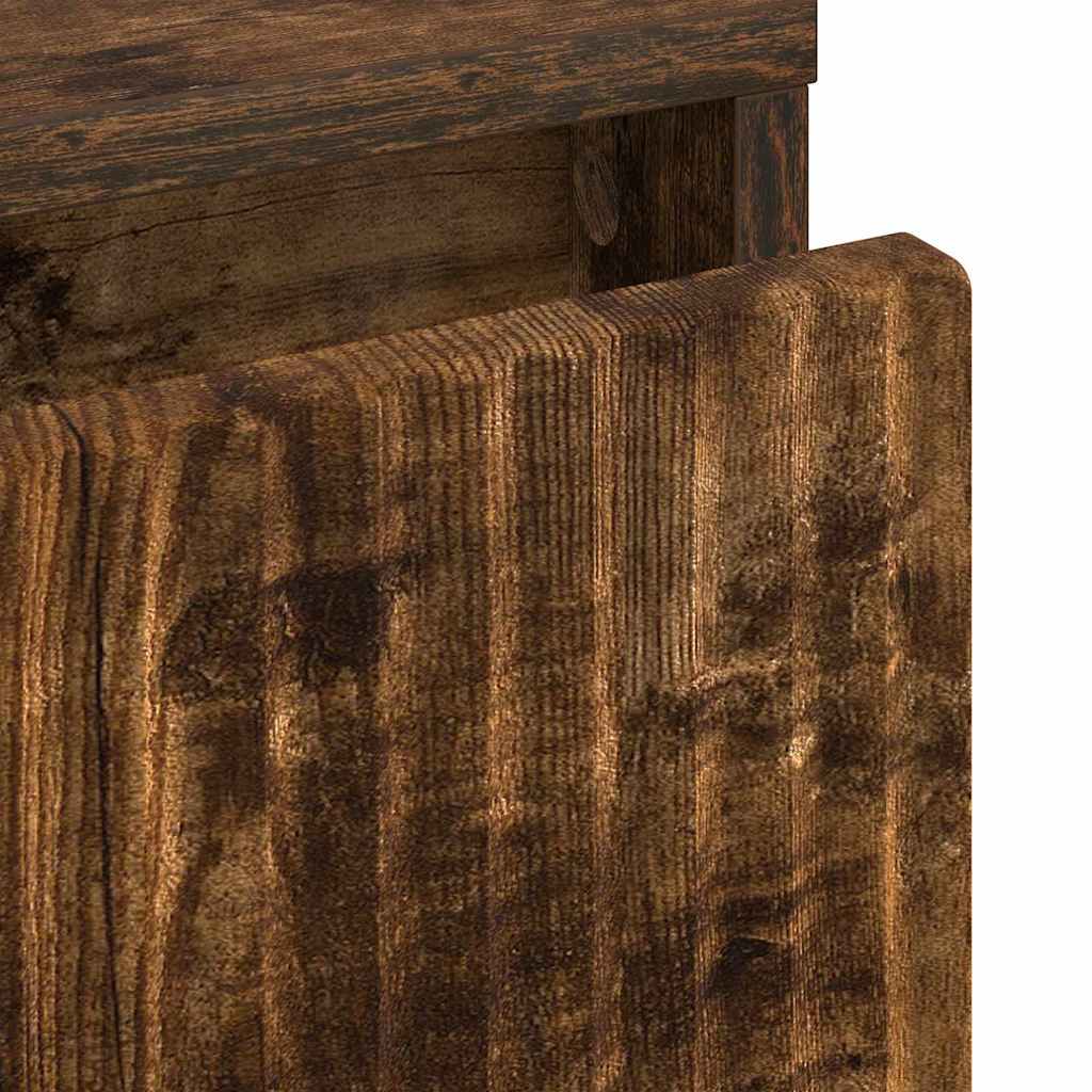 Mesa-de-cabeceira com gaveta Carvalho fumado 63.5 x 36 x 61 cm