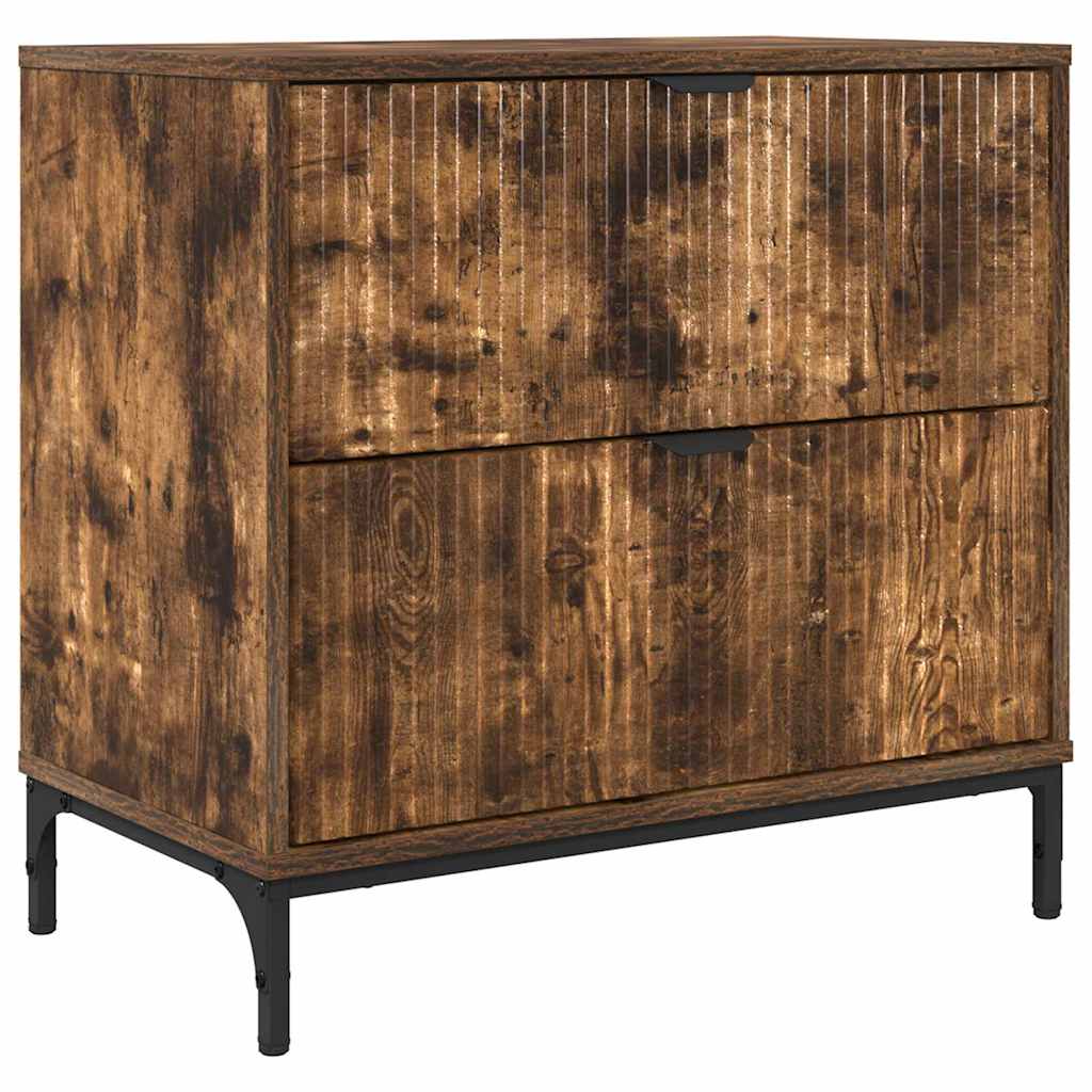 Mesa-de-cabeceira com gaveta Carvalho fumado 63.5 x 36 x 61 cm