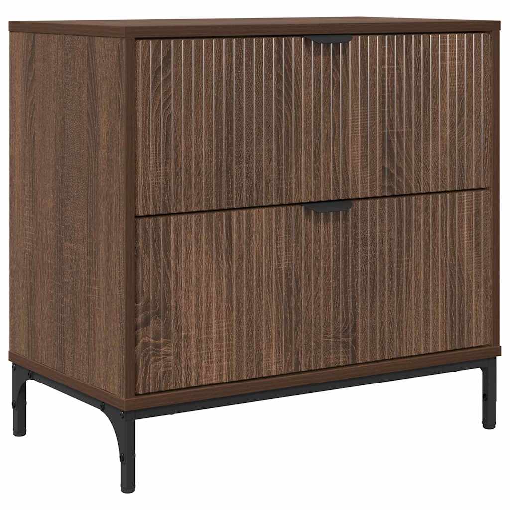 Mesa-de-cabeceira Carvalho castanho 63.5 x 36 x 61 cm
