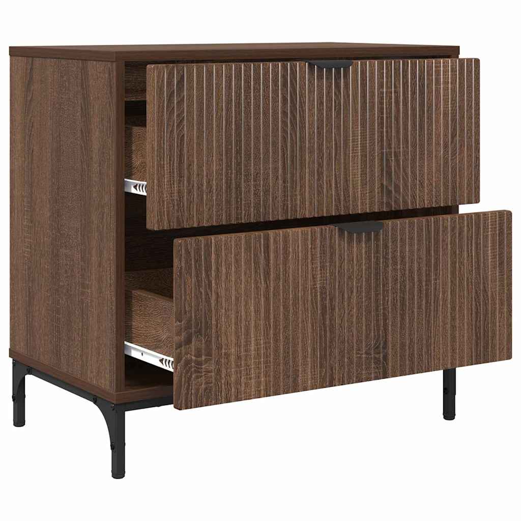 Mesa-de-cabeceira Carvalho castanho 63.5 x 36 x 61 cm