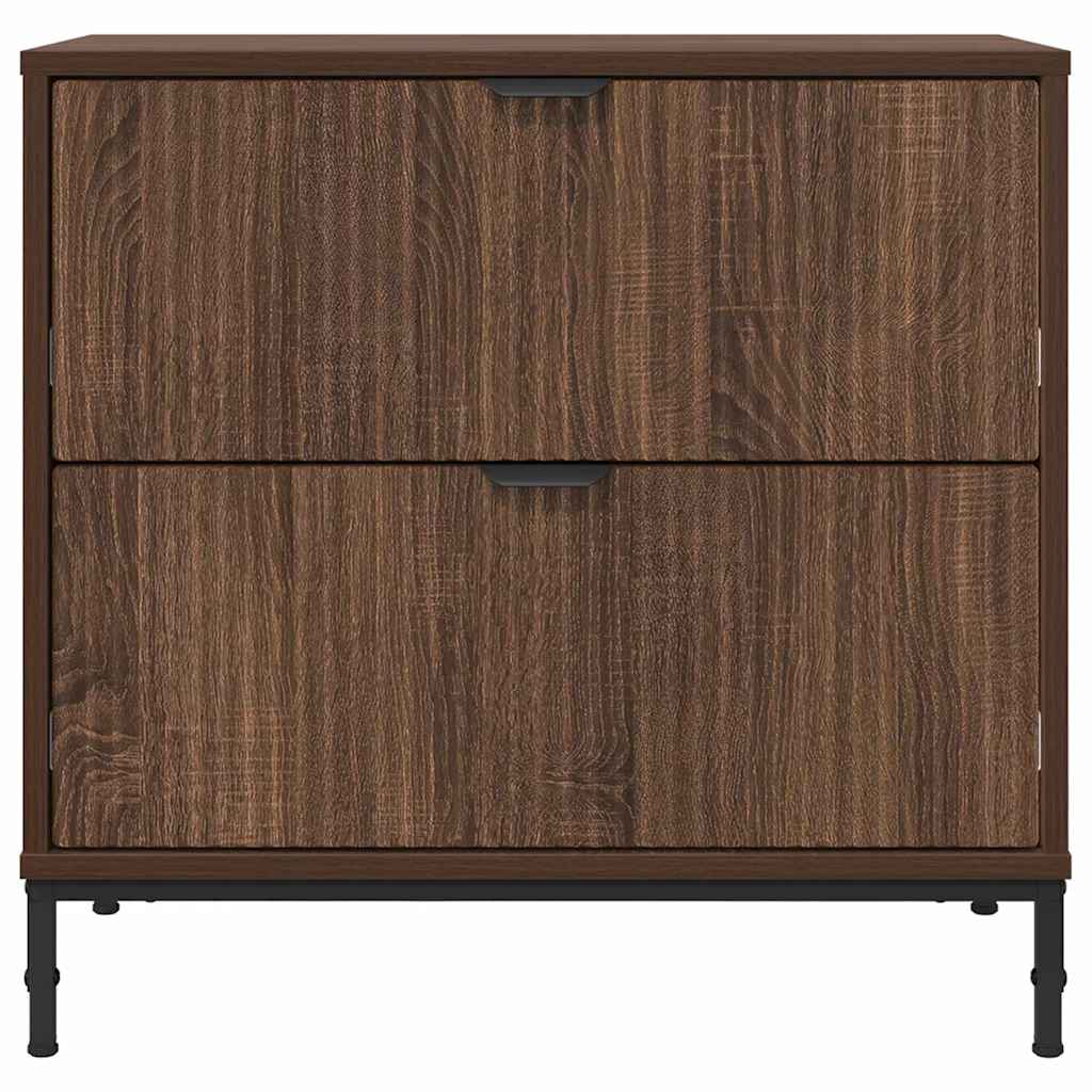 Mesa-de-cabeceira Carvalho castanho 63.5 x 36 x 61 cm