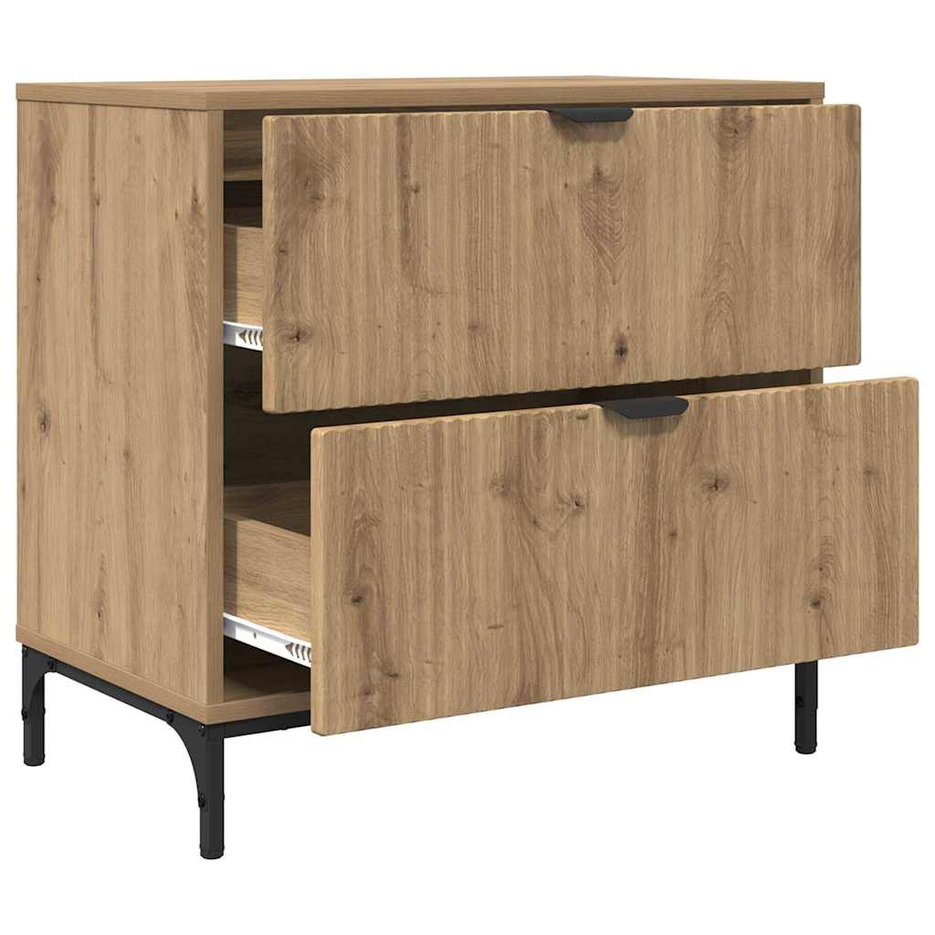 Mesa-de-cabeceira carvalho artisiano 63.5 x 36 x 61 cm