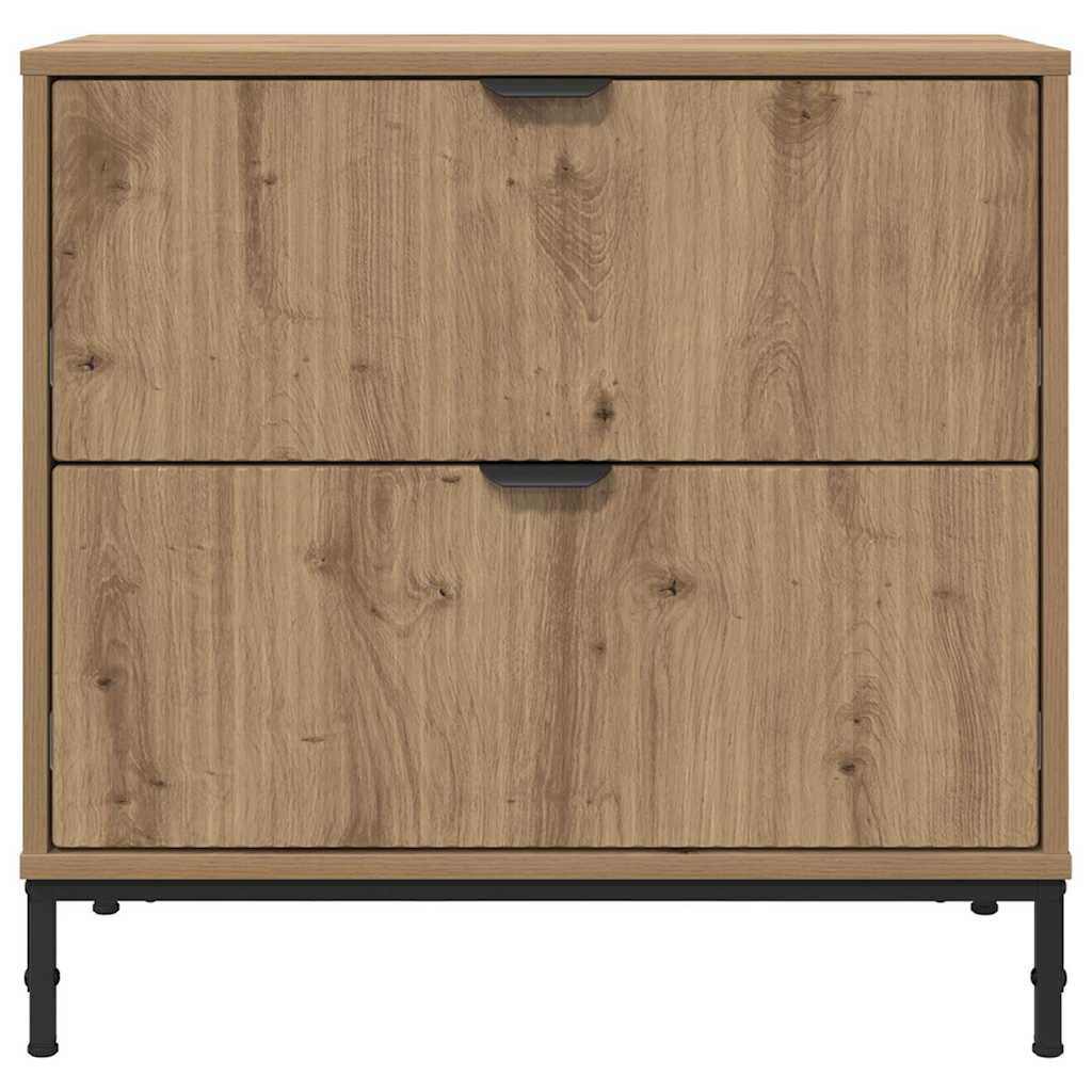 Mesa-de-cabeceira carvalho artisiano 63.5 x 36 x 61 cm
