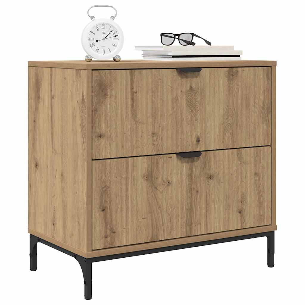 Mesa-de-cabeceira carvalho artisiano 63.5 x 36 x 61 cm