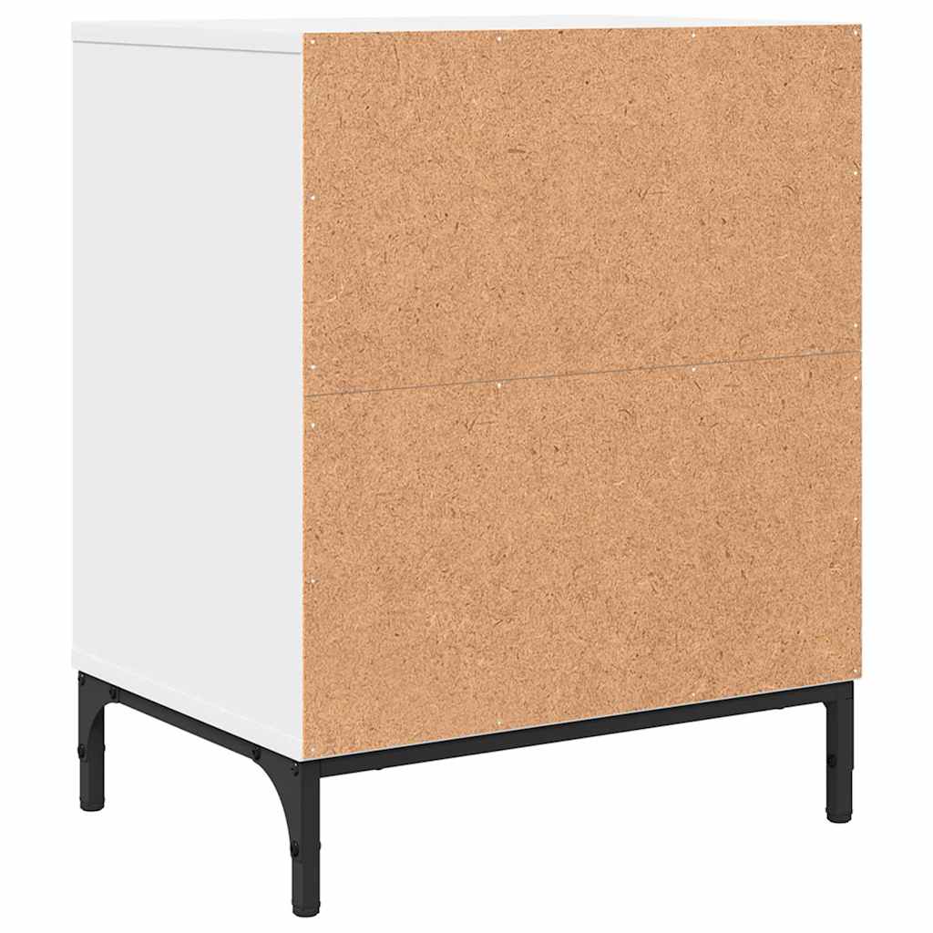 Mesa-de-cabeceira Branco 49 x 36 x 61 cm Madeira processada