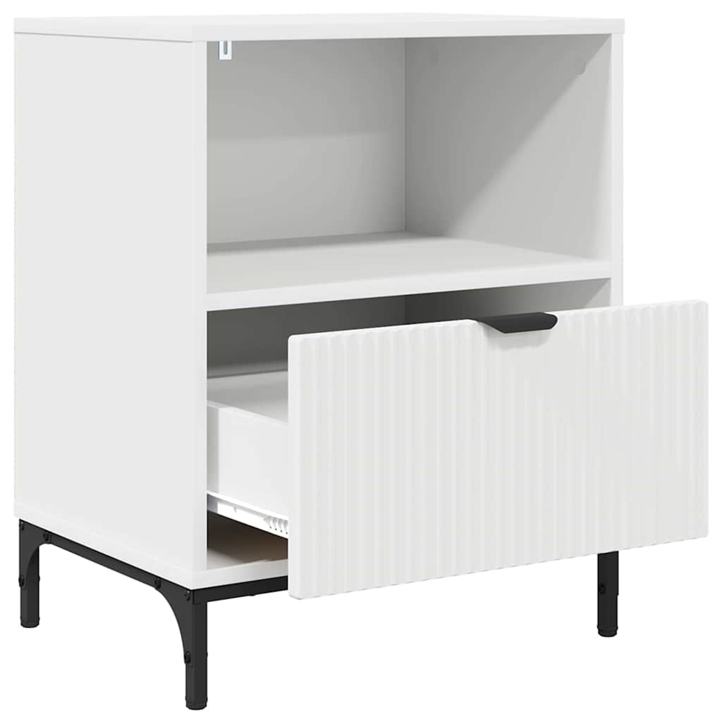 Mesas de cabeceira com gaveta 2 pcs Branco 49 x 36 x 61 cm
